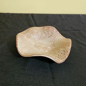 Artisan Beige Ceramic Accent Dish